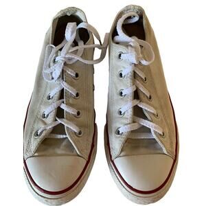 Converse All Star white lace up sneakers Youth size 3